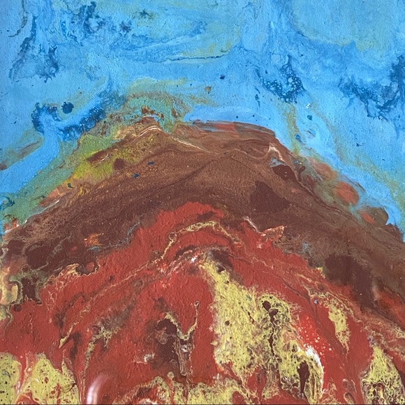 Earth on fire Original painting  J. Cruz attract positive energy Fire element - Picture 14 of 15